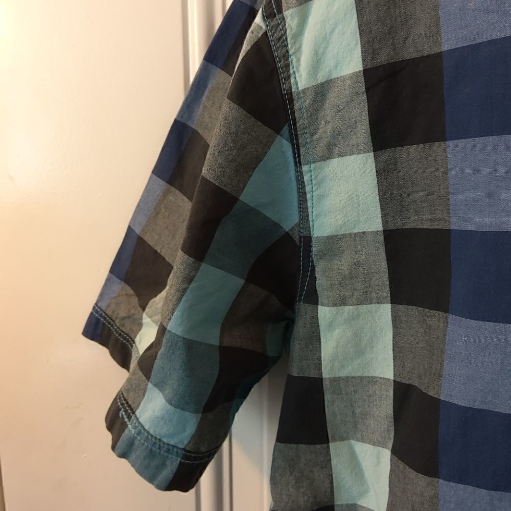 (3/$20) ENYCE button front checkered shirt - Picture 6 of 12